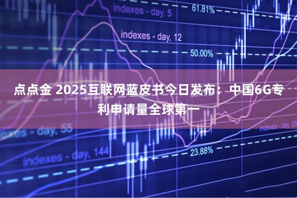 点点金 2025互联网蓝皮书今日发布:中国6G专利申请量全球第一